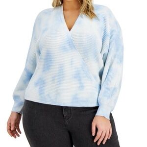 INC International Concepts Long Sleeve Tie Dye Wrap Sweater - Size Large, NWT